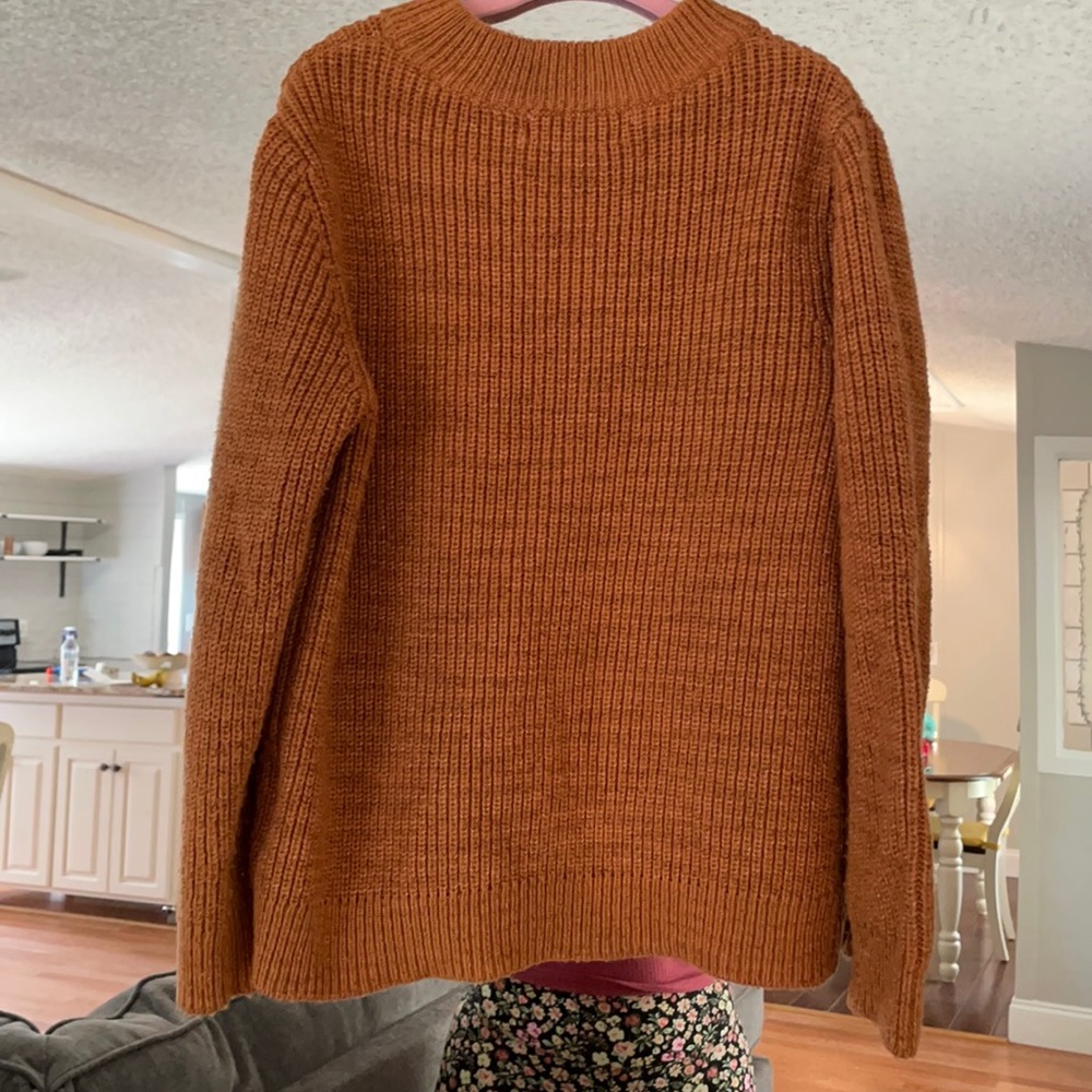 Brown orange sweater